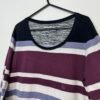 Eddie Bauer Outdoor Stripe Scoop Neck 3/4 Sleeve Top Size M