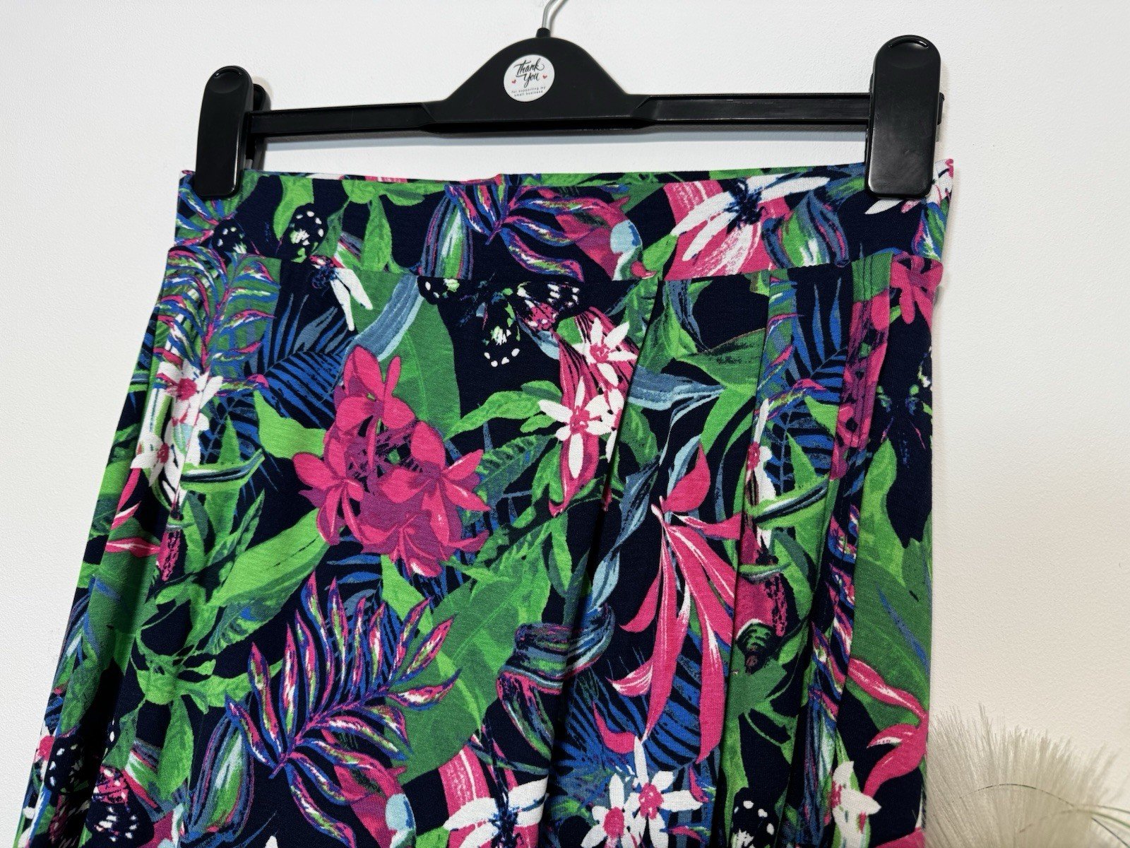 Floral Wrap Maxi Skirt With Waistband Size 12-14