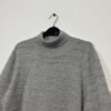 Grey Supersoft Stripe Fine Knit Turtleneck Jumper Size 8-10