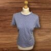 Lavender Blue T Shirt With White Polka Dots Shirt Sleeve Round Neck Size M