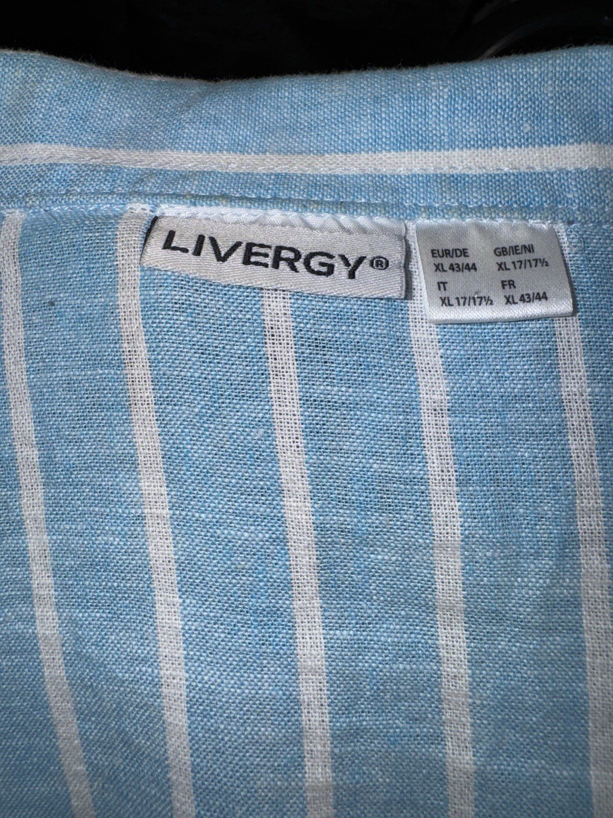 Livergy Linen Blend Short Sleeve Shirt Size XL