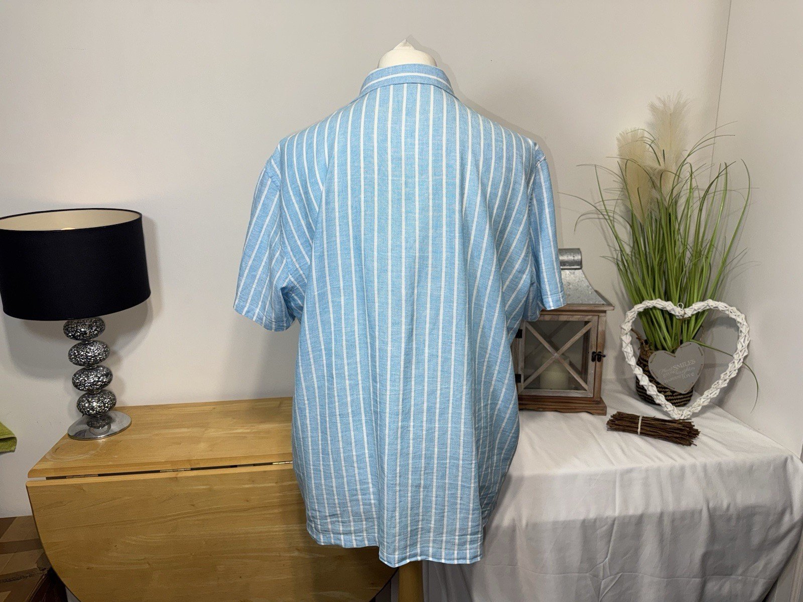 Livergy Linen Blend Short Sleeve Shirt Size XL