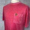 Lyle & Scott Pink Crew Neck Boxy Fit T Shirt With Motif Pocket Size M