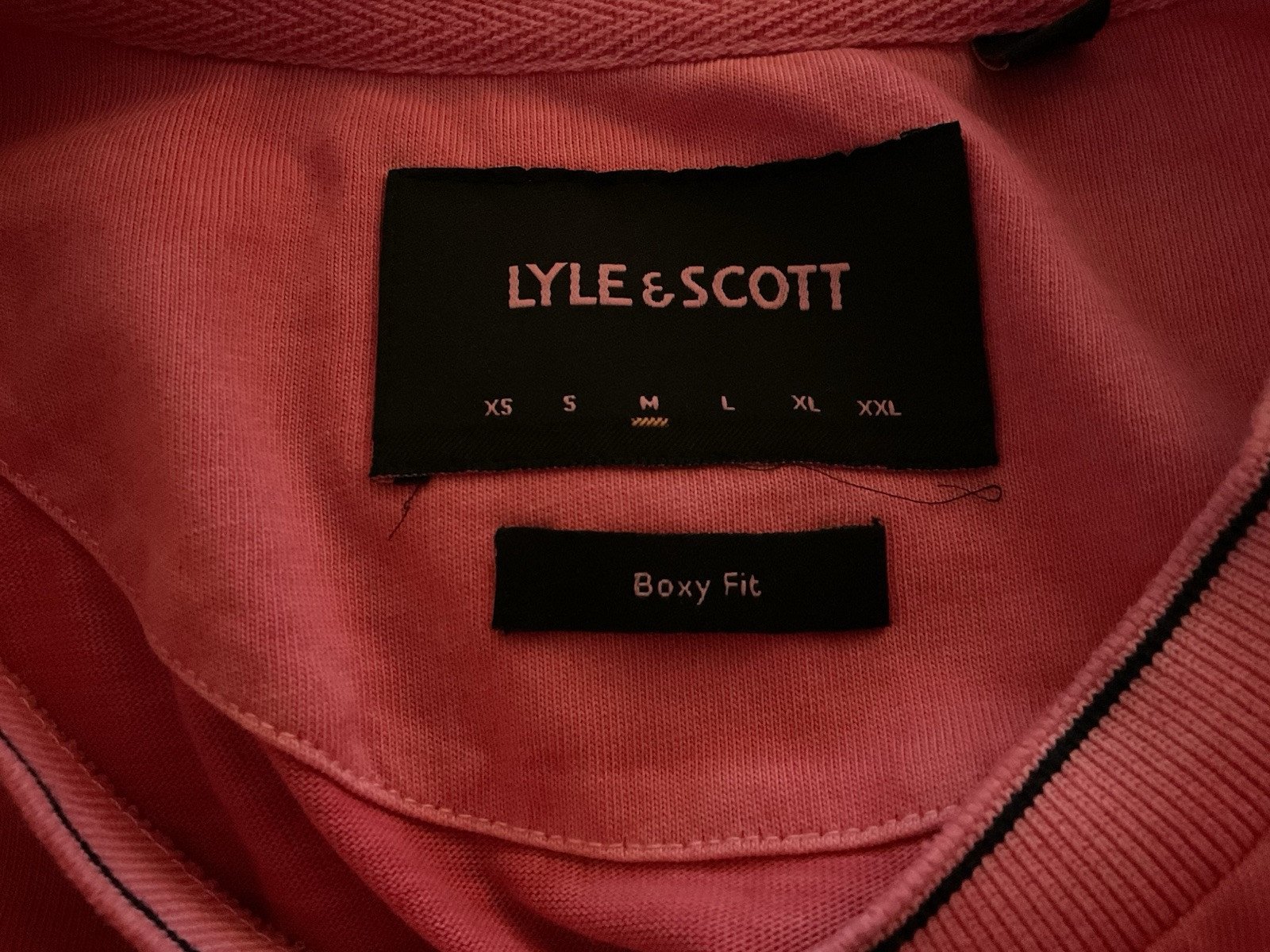 Lyle & Scott Pink Crew Neck Boxy Fit T Shirt With Motif Pocket Size M