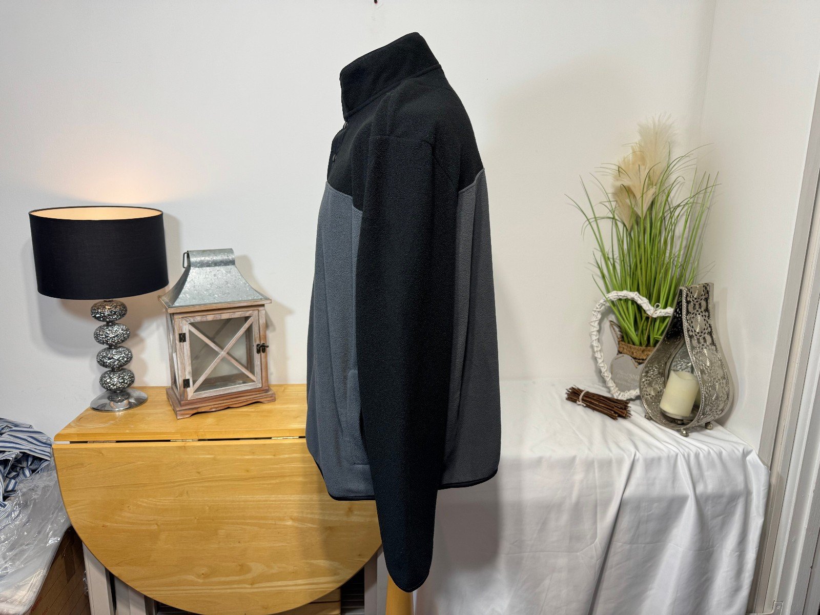 M&S 1/4 Popper High Neck Fleece Size XL