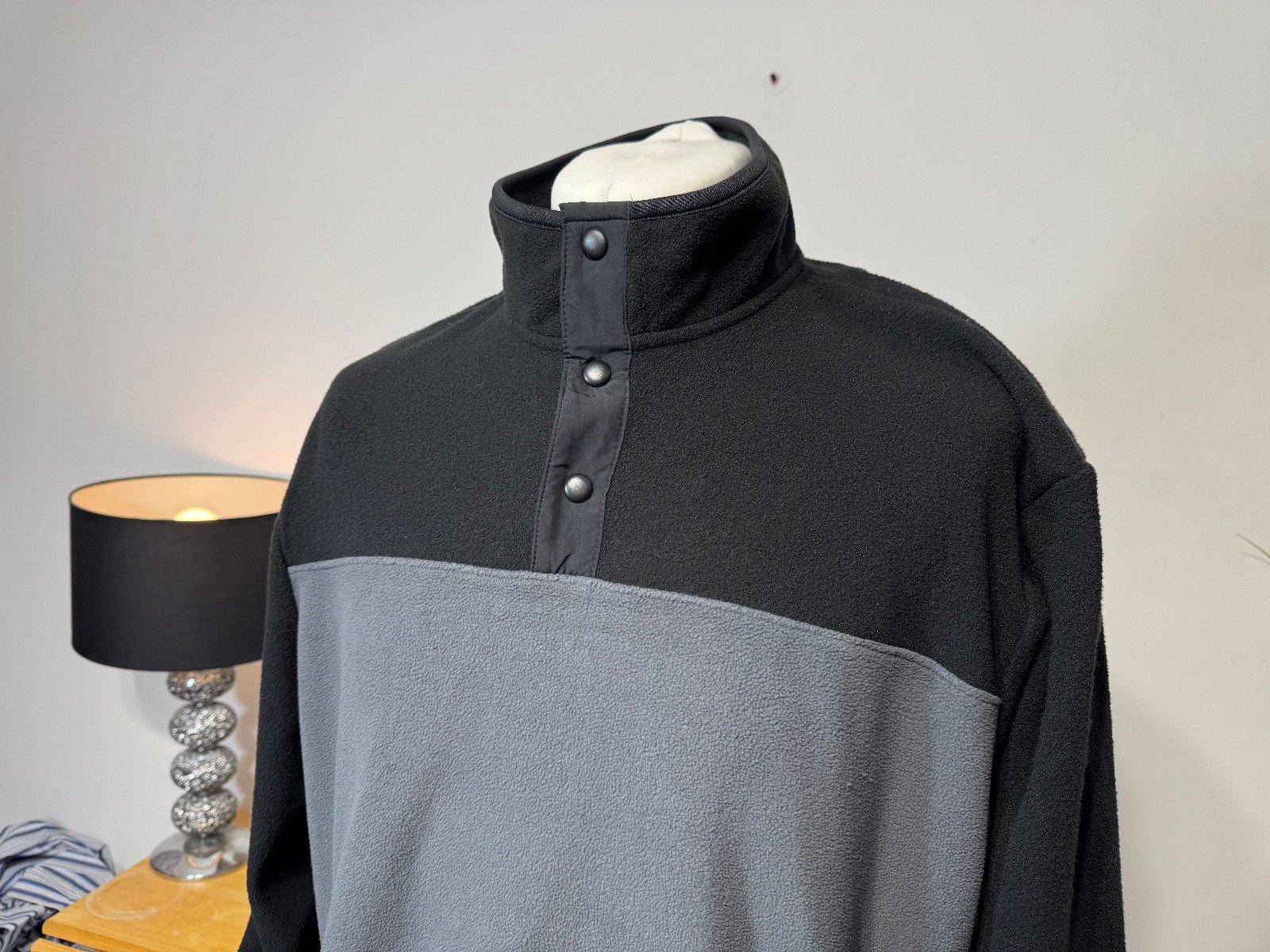 M&S 1/4 Popper High Neck Fleece Size XL