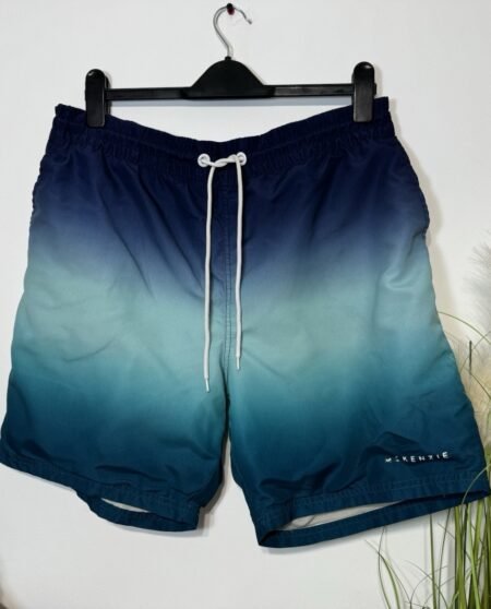 McKenzie Ombré Mesh Lined Swim Shorts Drawcord Waist Size XL