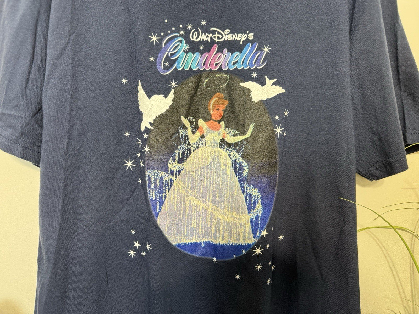 Navy Cinderella Graphic Short Sleeve T-Shirt Size L
