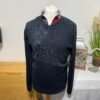 Next Navy Acrylic V-neck Jumper Size L