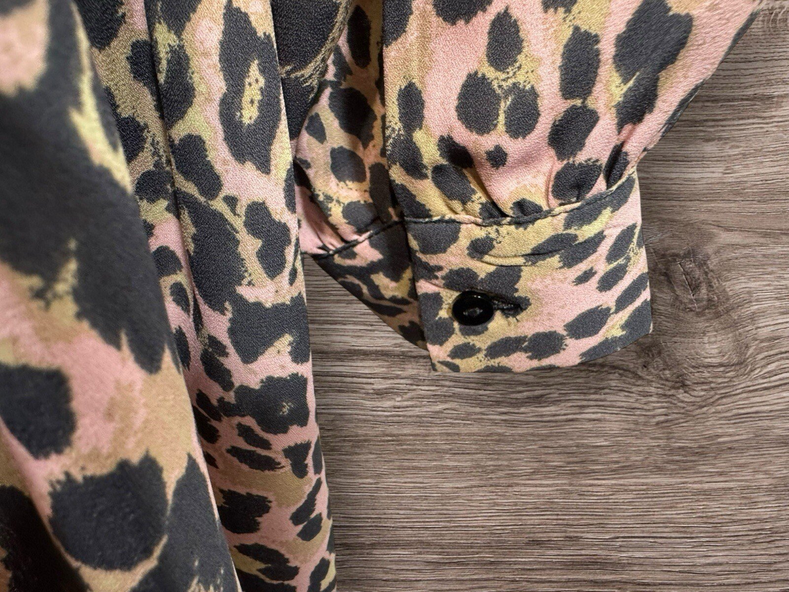 Papaya Leopard Print Dress. Frill Collar/hem Cuffed Sleeve Size 14