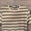 Pep&Co Taupe Stripe Cotton Round Neck T-shirt Size S