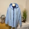 Powder Blue Hooded Overshirt Size XL