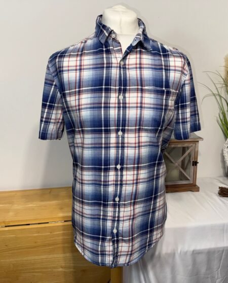 RI Check Cotton Short Sleeve Shirt Size L