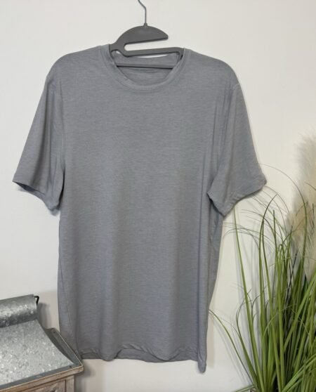 Silver Grey Supersoft Short Sleeve Crew Neck T-Shirt Size L