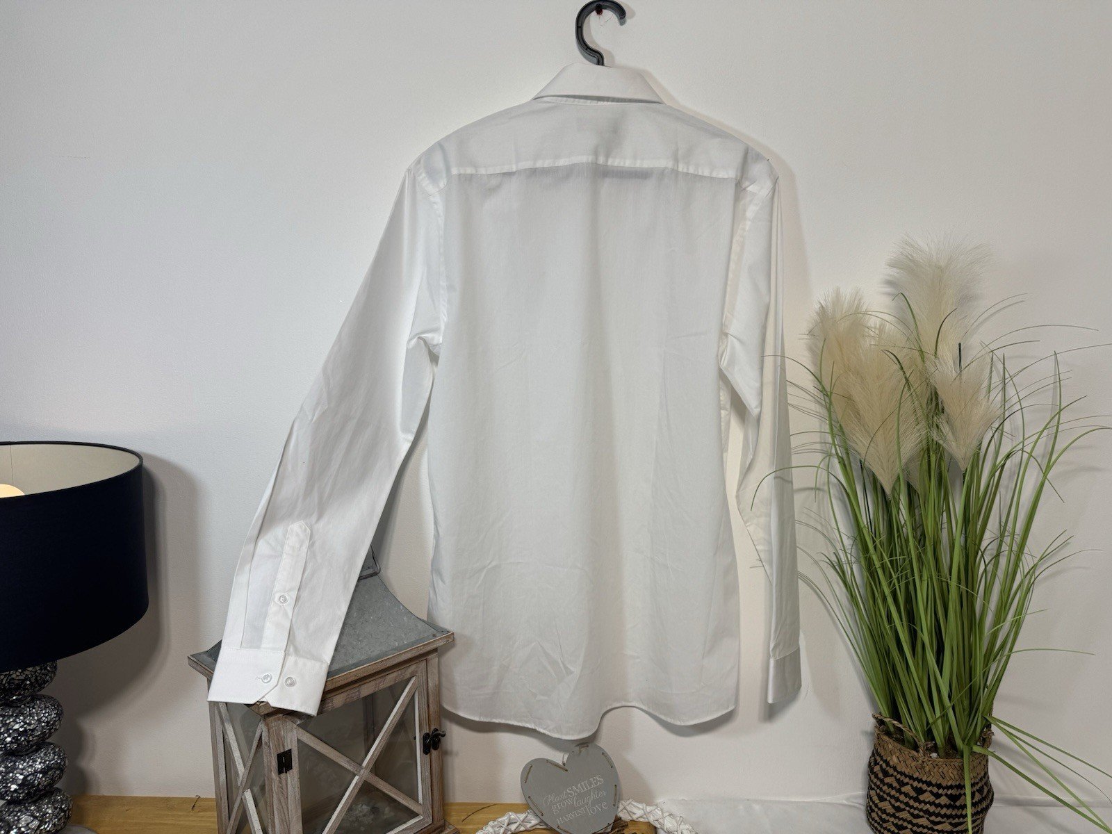 Taylor & Wright White Cotton Long Sleeve Shirt Neck 15.5