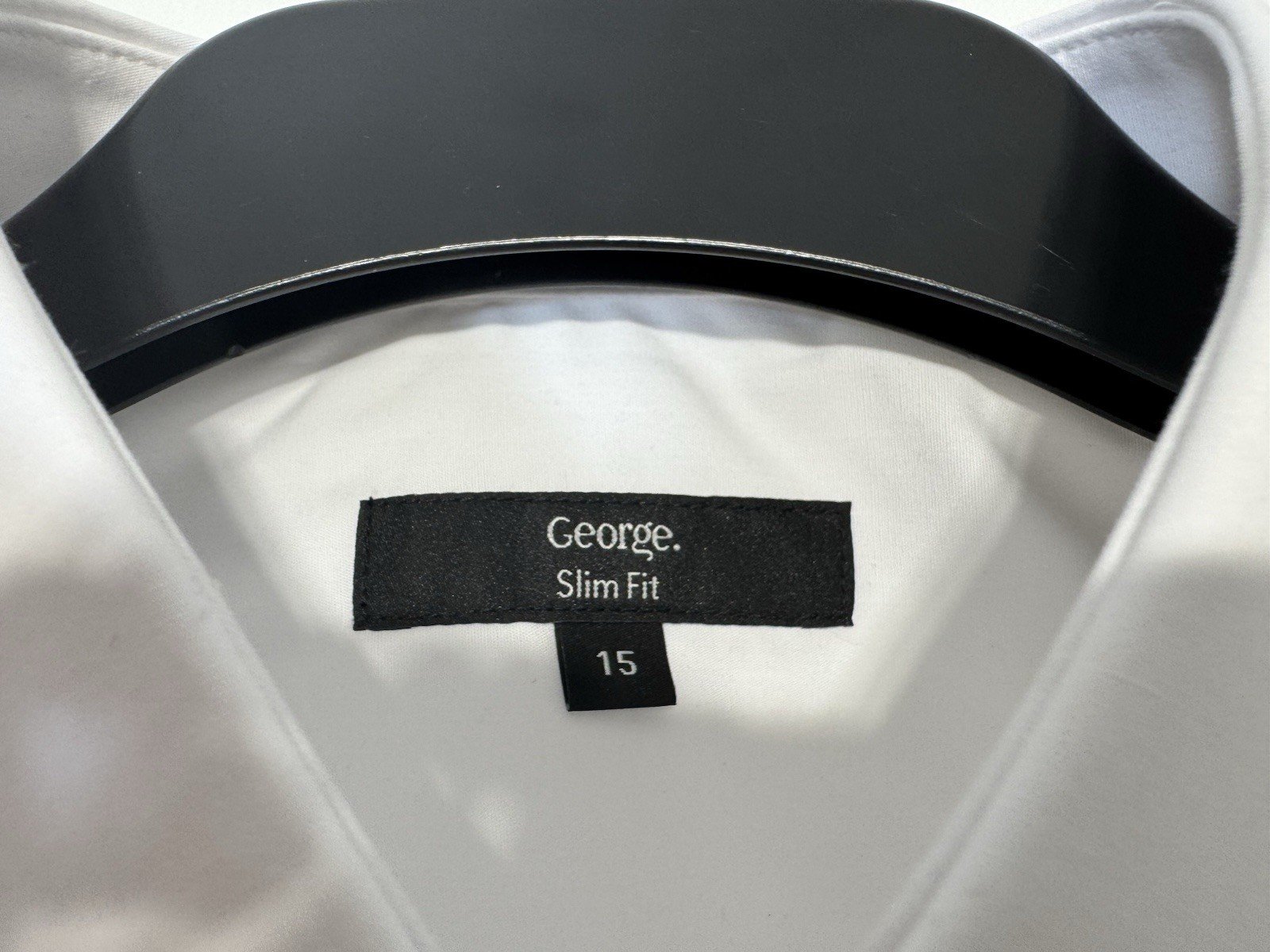 White Slim Fit Long Sleeve Shirt Neck 15