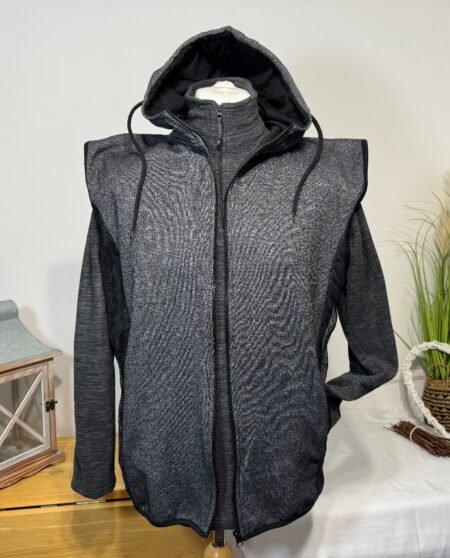 Aim Apparel Grey Fleece Lined Gilet Zip Pockets Size L