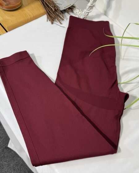 Burgundy Camel Toe Gym Leggings Size S