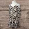Cold Shoulder Tunic Leopard Print Frill Hem Size 10