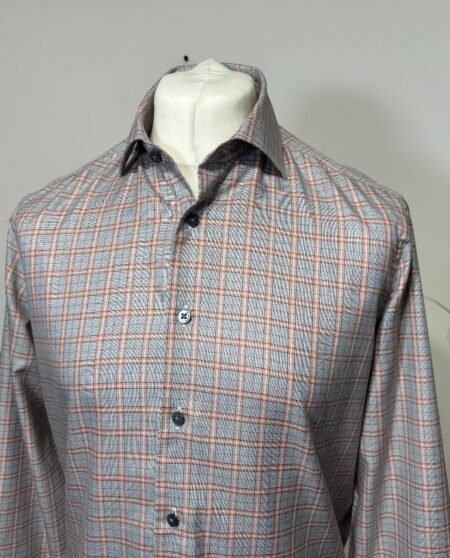 Collezione Tailored Fit Check Long Sleeve Shirt Size M