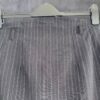 Etam Black Pinstripe Lined Pencil Skirt V Detail Waistband Belt Loops Size 14