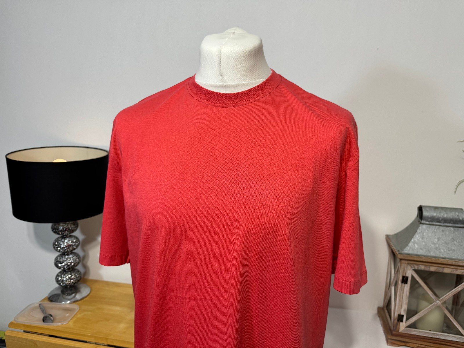 F&F SALMON REGULAR FIT COTTON CREW NECK T-SHRIT SIZE XL