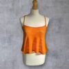 Fashion Studio Burnt Orange Flowy Crop Top Pit-pit 15in