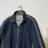 Fila Navy Full Zip High Collar Logo Arm Stripe Fleece Lined Jacket Size L