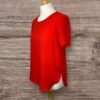 G21 Red Scoop Neck Blouse Shirt Bottom Size 10