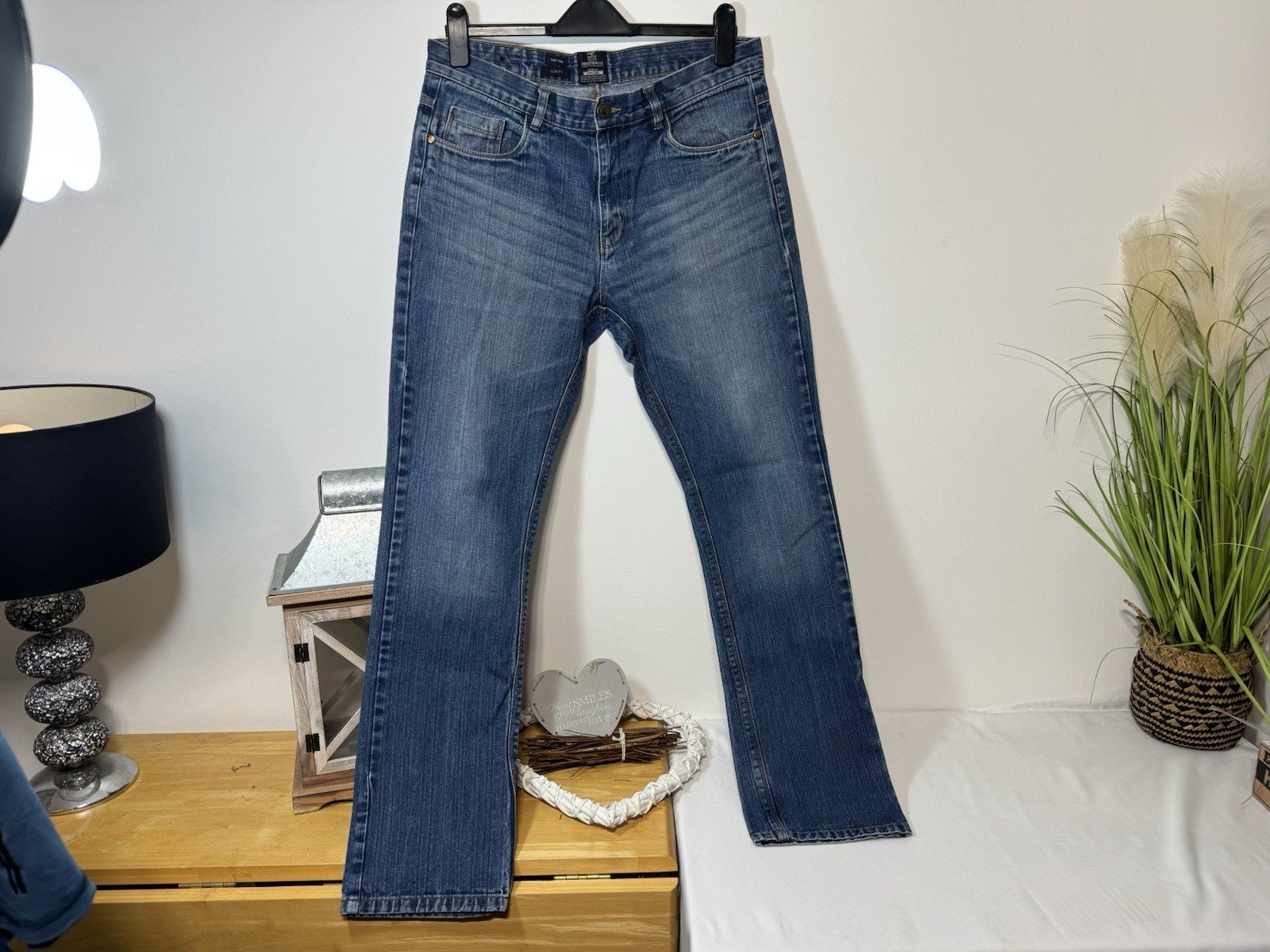 Industrialize Mid Blue Straight Fit Jeans W32 L32