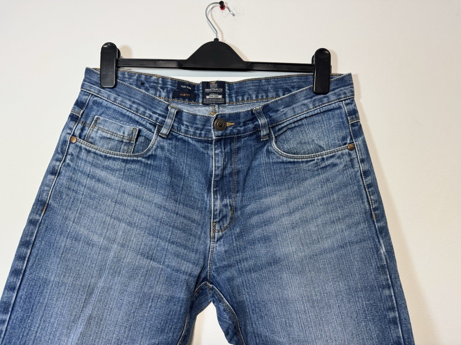 Industrialize Mid Blue Straight Fit Jeans W32 L32