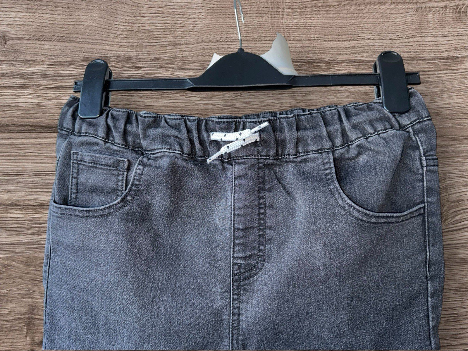 Kids Black Denim Shorts Elasticated Waist Drawcord 5 Pocket Design 13-14 Yrs