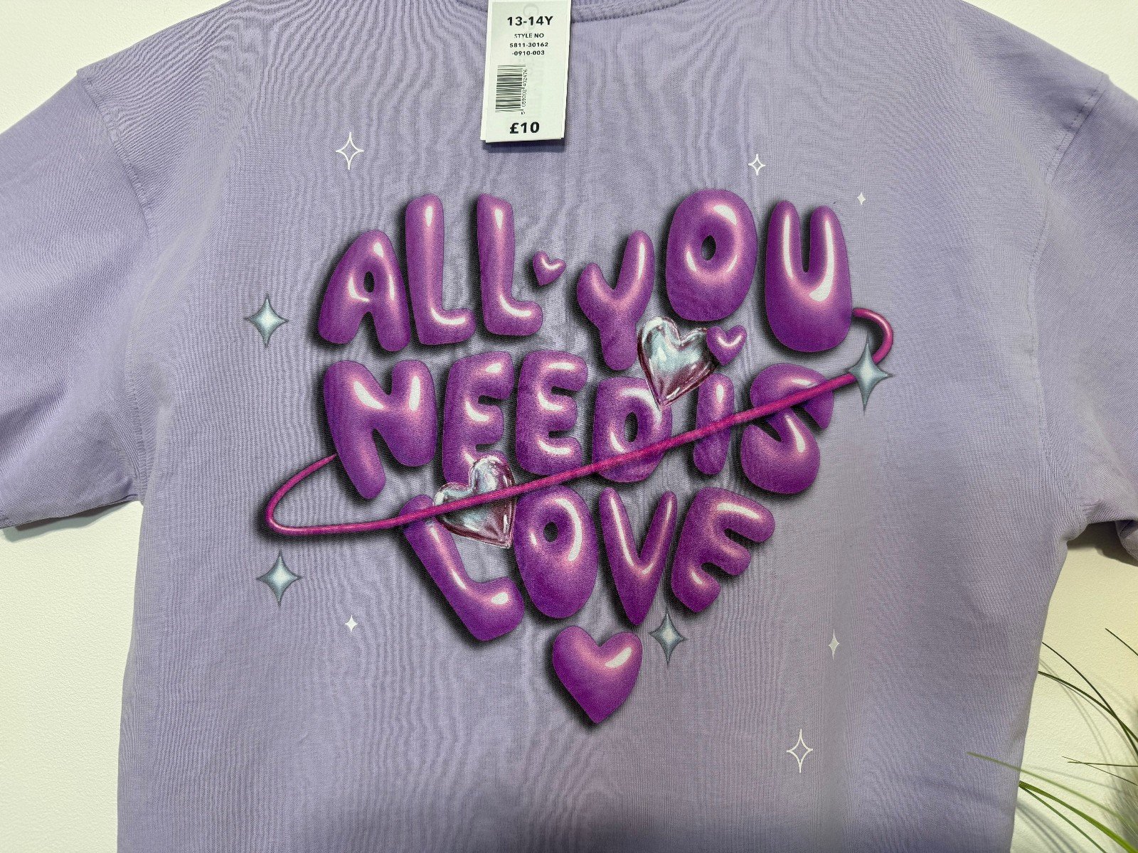 Lilac Graphic Short Sleeve T-shirt Size 13-14 yrs