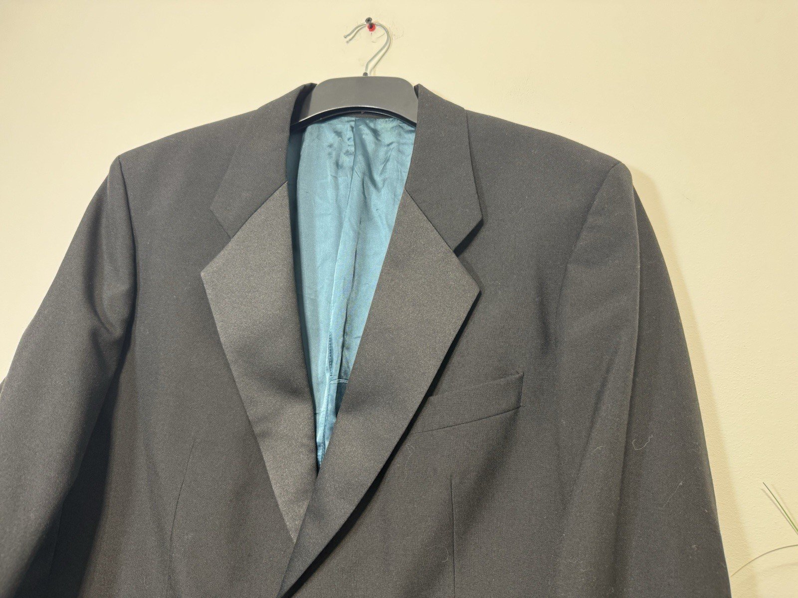 M&S Black Single Breast Tuxedo Jacket Size 44