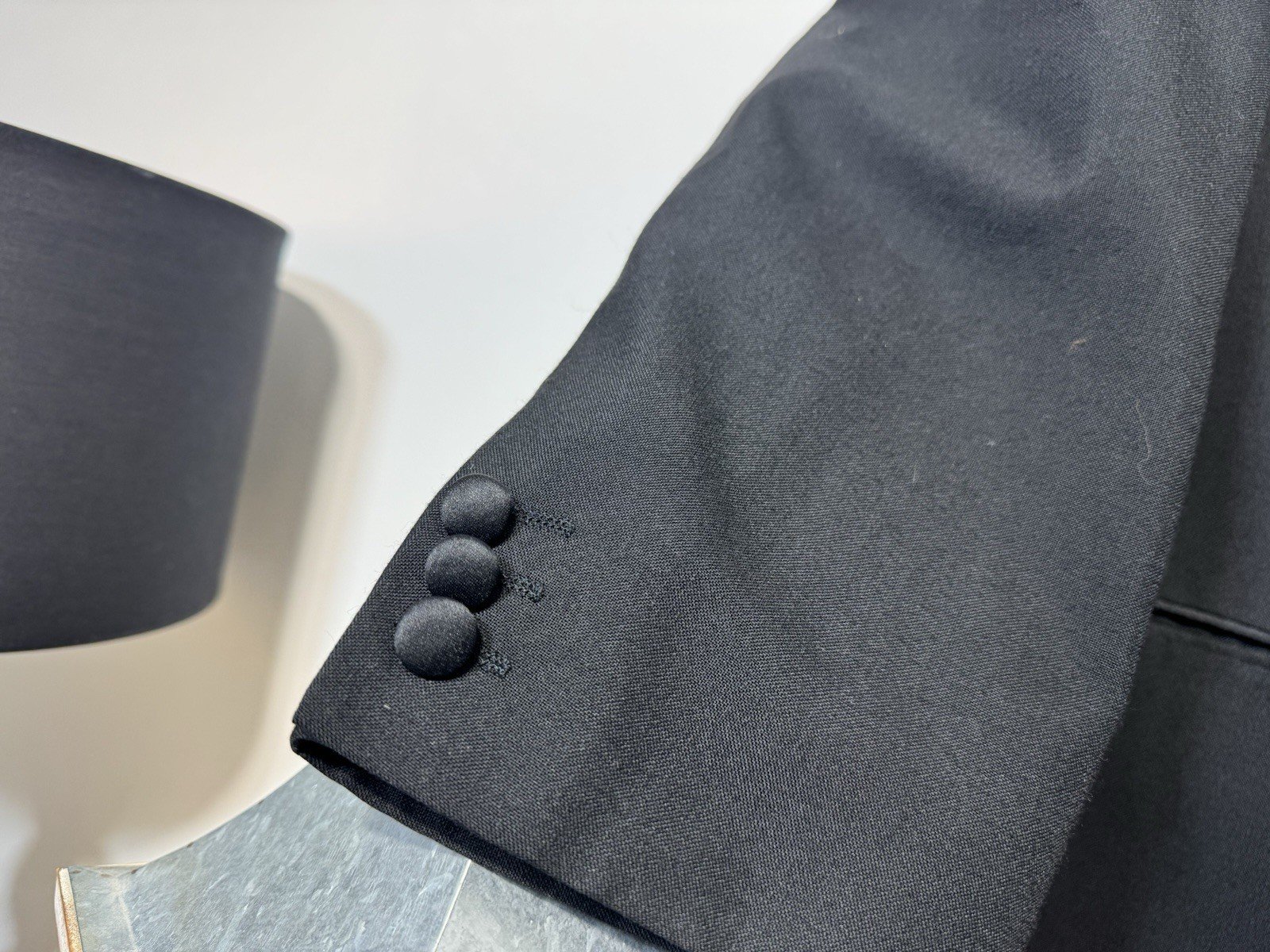 M&S Black Single Breast Tuxedo Jacket Size 44