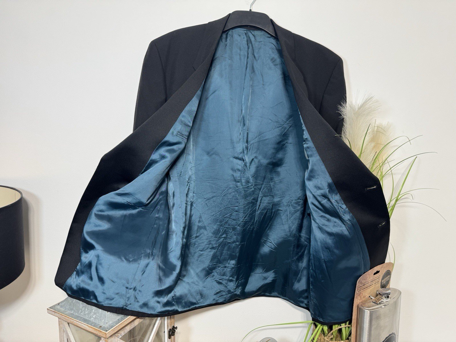 M&S Black Single Breast Tuxedo Jacket Size 44