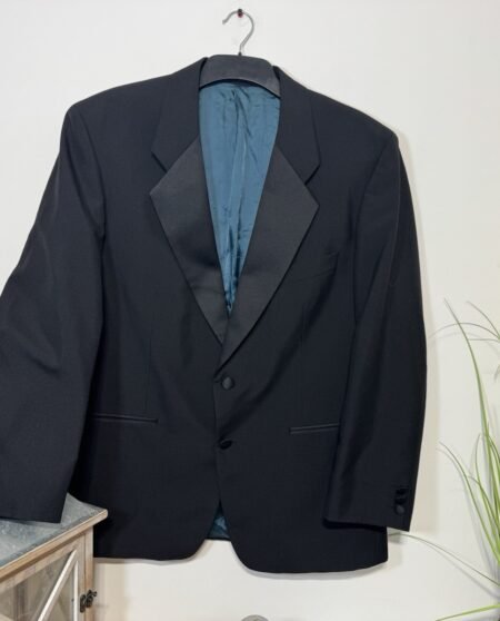 M&S Black Single Breast Tuxedo Jacket Size 44