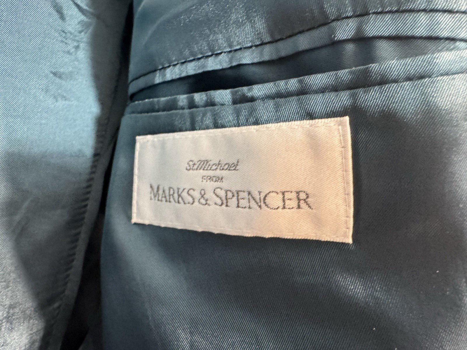 M&S Black Single Breast Tuxedo Jacket Size 44