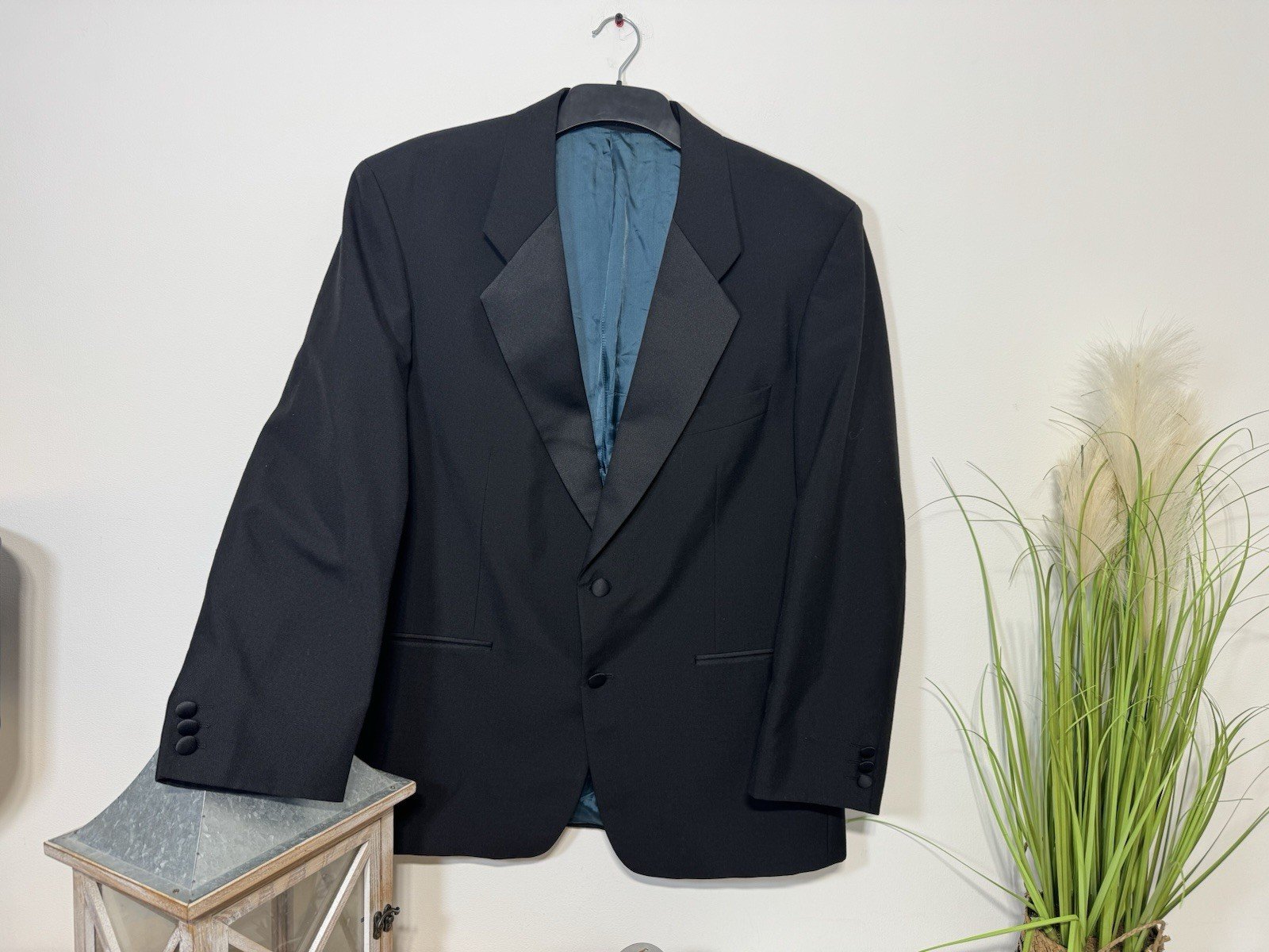M&S Black Single Breast Tuxedo Jacket Size 44