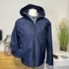 Navy Showerproof Mesh Lined Hooded Full Zip Jacket Size M