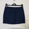 PLT Navy Wool Blend Textured Mini Skirt Size 8