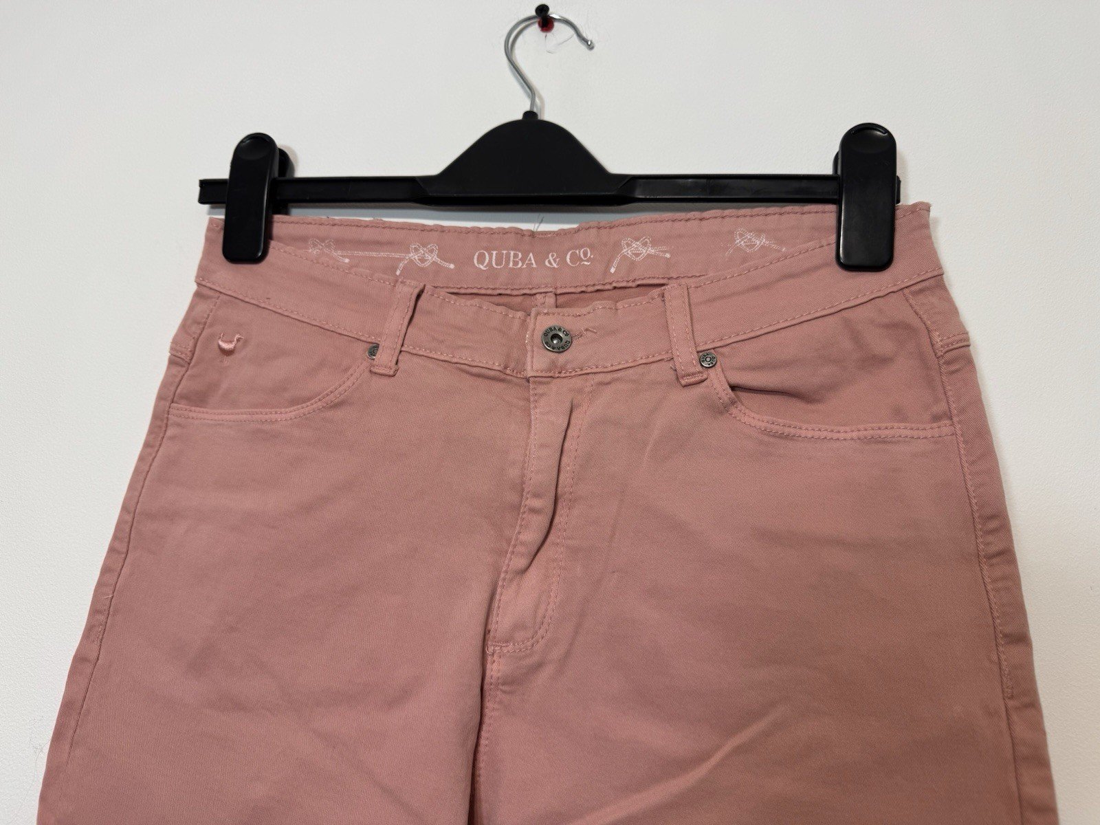 Quba & Co Rose Pink Crop Denim Jeans Size 8