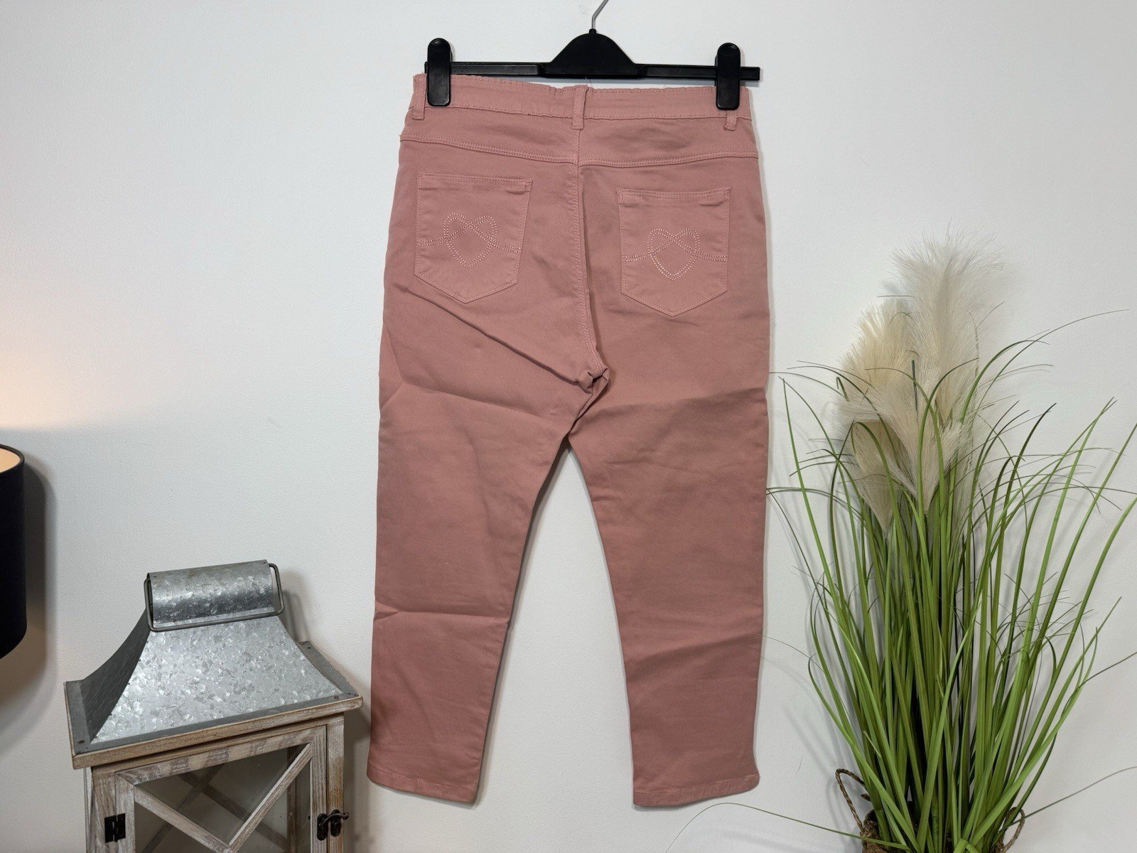 Quba & Co Rose Pink Crop Denim Jeans Size 8