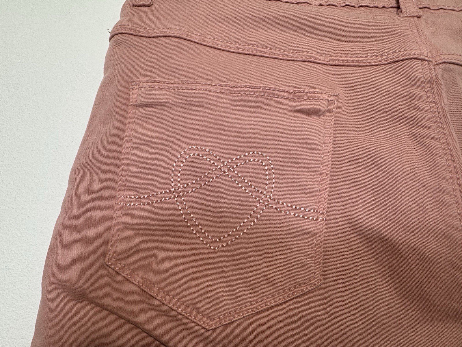 Quba & Co Rose Pink Crop Denim Jeans Size 8