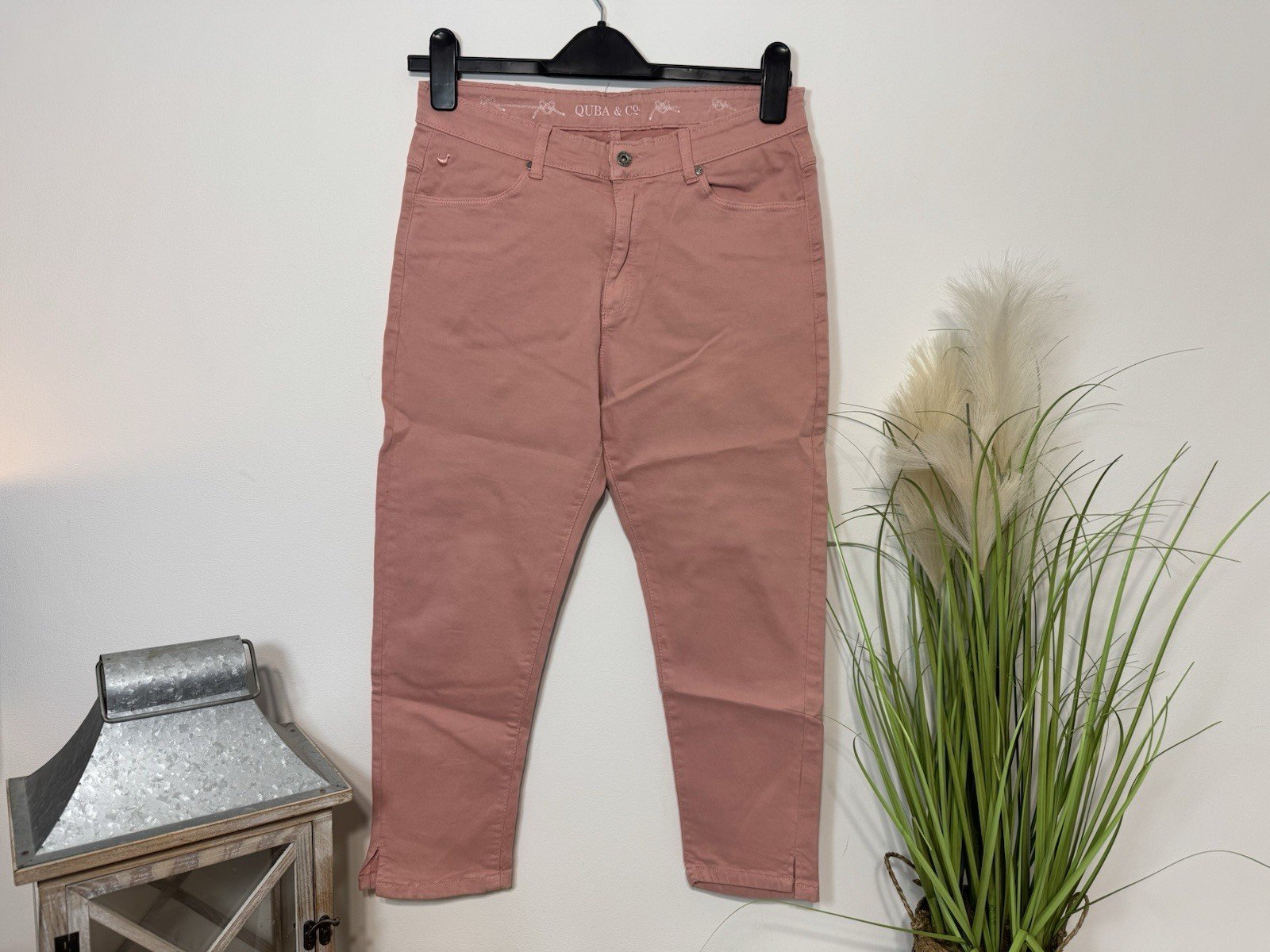Quba & Co Rose Pink Crop Denim Jeans Size 8
