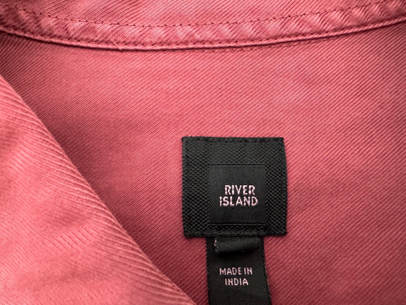 River Island Raspberry Heavy Cotton Long Sleeve Shirt Size M