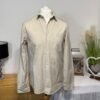 River Island Stone Linen Blend Long Sleeve Shirt