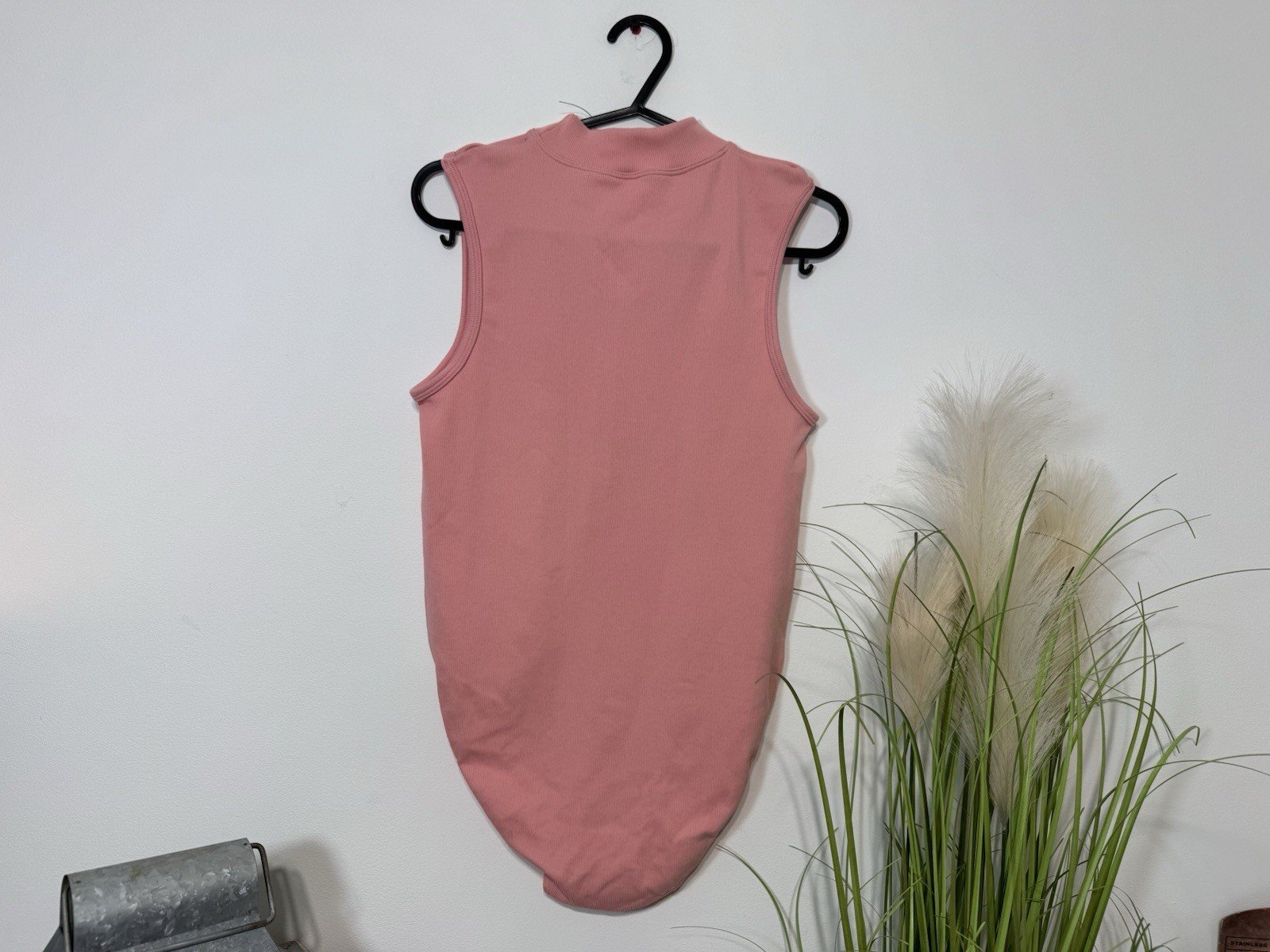 Rose Pink Super Soft Ribbed Bodysuit Size 12-14