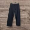 SHEIN Navy Blue Wide Leg Trousers Front Pleats Pockets Belt Loops Size L