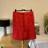 Scarlet Red Linen Blend Skirt